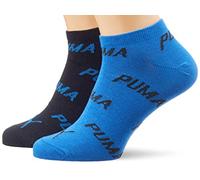 Puma Basics with A Twist Sneaker (2 Pack) Chaussettes, Marine/Gris/Bleu Fort, 43/46 (Lot de 2) Mixte