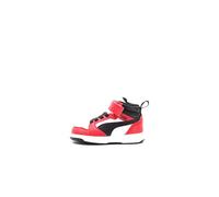 PUMA Basket mi-Haute Rebound V6 Bébé 19 White Black for All Time Red ┃Baskets mi-Hautes pour bébés