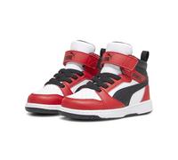 PUMA Basket mi-Haute Rebound V6 Bébé 24, White Black for All Time Red