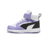 PUMA Basket mi-haute Rebound V6 Bébé, Chaussures, Violet/Noir/Blanc, 25 25