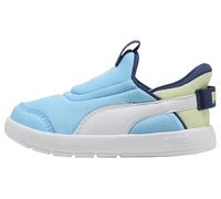 PUMA Baskets à Enfiler Courtflex v3 SLIPTECH™ Bébé 24, Vibrant Blue White Apple Spritz Green