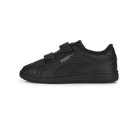 PUMA Baskets à fermeture facile en cuir Smash 3.0 Enfant, Chaussures, Noir, 30 30