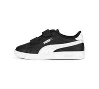 PUMA Baskets à fermeture facile en cuir Smash 3.0 Enfant, Chaussures, Noir/Blanc, 33 33