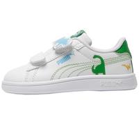 PUMA Baskets à Scratch Smash 3.0 Dino Bébé 24, White Green Fruit Vibrant Blue