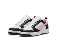 PUMA Baskets Basses Rebound V6 Unisexes, Noir, Rose, Lilas, Blanc, 46 EU