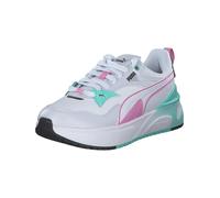 PUMA Baskets basses vert fluo / rose / noir / blanc, Taille 37,5