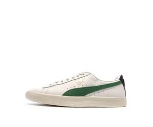 PUMA Baskets Blanches/Vertes Homme Clyde Base
