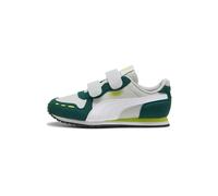 PUMA Baskets 'Cabana Racer' gris clair / pomme / sapin / blanc, Taille 35