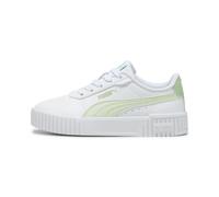 PUMA Baskets Carina 2.0 Enfant, Chaussures, Blanc/Vert Illusion/Pure Vert, 28 28