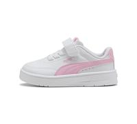 PUMA Garçon Fille Court Classic Clean Basket, Blanc et Rose Brillant, 24 EU