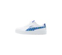 PUMA Court Classic Clean Dino AC+ PS Baskets Blanc/Saphir Royal Vert Fruit, 35 EU Enfant, Puma Fruit Vert Saphir Royal Blanc, 35 EU