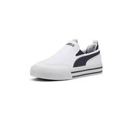 PUMA Baskets Court Classic Vulc à enfiler pour homme, Puma Blanc - Bleu marine, 39 EU