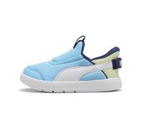 PUMA Baskets 'Courtflex v3' bleu clair / pomme / blanc, Taille 23