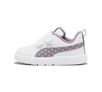 PUMA Baskets Courtflex V3 Dotty Bébé, Chaussures, Blanc/Plum Jam/Light Moss, 22 22
