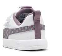 Puma Baskets Courtflex V3 Dotty Bébé, Chaussures, Blanc/Plum Jam/Light Moss, 23 White,Plum Jam,Light Moss