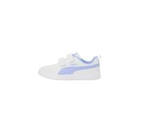 PUMA Courtflex V3 Dotty V PS Baskets pour Fille White Intense Lavender Pink Shimmer, Puma White Intense Lavender Pink Shimmer, 1 UK Child