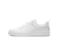 PUMA Baskets Dribble unisexes, Blanc chaud/temps froid-gris plume, 43 EU