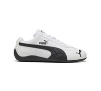 PUMA Baskets en cuir Speedcat Shield pour homme, Blanc/noir, 47 EU