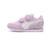 PUMA Baskets en Mesh St Runner v4 Enfant 30, Powder Pink White Créme De Mint Mauve Glow Green