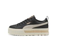 PUMA Baskets Mayze Lth Femme, Chaussures, Noir/Frosted Ivory, 35.5 35.5