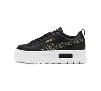PUMA Baskets Mayze Wild Enfant et Adolescent, Chaussures, Noir/Desert Dust, 36 36