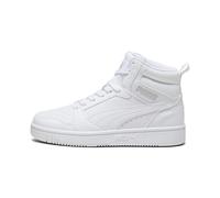 PUMA Baskets mi-hautes Rebound V6 Enfant et Adolescent, Chaussures, Blanc, 37.5 37.5