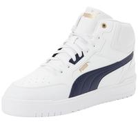 PUMA Baskets mi-Hautes Unisexes Shuffle Downtown, Puma White PUMA Navy PUMA Gold, 37 EU