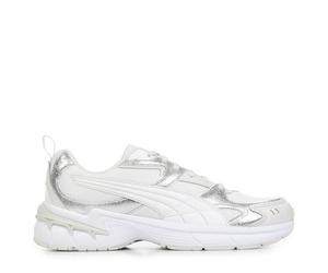 PUMA Baskets MILENIO Tech 2000 Metallic Whisper pour Femme, Blanc-Plume, Gris argenté, 36 EU, Puma Plume Blanche Grise PUMA Silver, 36 EU