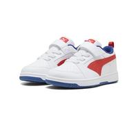 PUMA Baskets Rebound V6 Lo Enfant 29, White Fierce Red Clyde Royal Blue