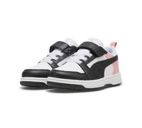 PUMA Baskets Rebound V6 Lo Enfant 32, White Black Pink Fruit