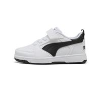 Puma Unisex Kids Rebound V6 LO AC+ PS Sneaker, Puma White-Puma Black-Puma Black, 32 EU