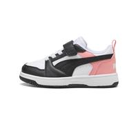 PUMA Baskets Rebound V6 Lo Enfant 34, White Black Pink Fruit