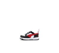 Puma Baskets Rebound V6 Lo PS Unisexes pour Enfant, Puma Blanc pour Tous Les Temps Red Puma Black, 10 UK Child