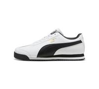 Puma Baskets Roma pour Homme, Blanc-Noir-Team Gold Ah23, 41 EU