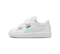 Puma Unisex Kids Smash 3.0 Holo 2.0 V INF Sneaker, Puma White-Mauve Mist-Puma Silver, 27 EU