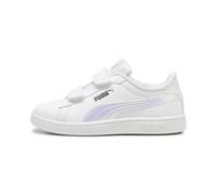 PUMA Baskets Smash 3.0 Holo 2.0 Enfant, Chaussures, Blanc/Mauve Mist/Silver, 28 28