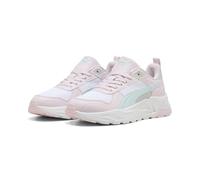 Puma Baskets Trinity 2 LT JR, Blanc-Aqua Glow-Powder Pink, 36 EU