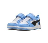 Puma Baskets Unisexe Baby Rebound V6 LO AC+ INF, Bleu Clair, Noir, Blanc, Pointure 42, Team Light Blue Puma Black Puma White, 25 EU