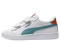 PUMA Baskets Unisexe Baby Smash 3.0 L V Inf, Puma Blanc mer Baltique Bleu, 9 UK