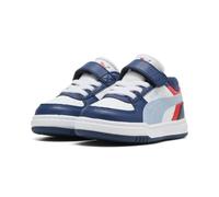 PUMA Baskets unisexes Caven III Block pour bébé, PUMA perse illusion de mer bleue blanche, 8.5 UK Child