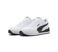Puma Baskets Unisexes St Runner V4 L, Blanc-Bleu Marine, 38 EU