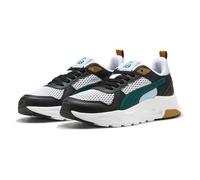 PUMA Baskets Unisexes Trinity 2 Lt Run Fun Jr pour Enfant, Puma White Green Terrain PUMA Noir, 4.5 UK