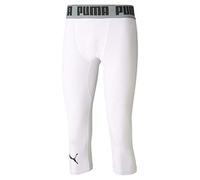 PUMA Bball Compression 3/4 Basketball Tight Men Sport Pants 605079 White