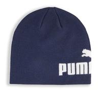PUMA Beanie bonnet bleu foncé pour fille et garçon - Ess Mid Crown Cuffless Beanie Puma Navy - Puma White 315503 Taille unique
