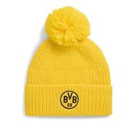 PUMA Beanie bonnet jaune noir pour fille et garçon - BVB Essential Beanie Jr. Faster Yellow - Puma Black 325815 Taille unique
