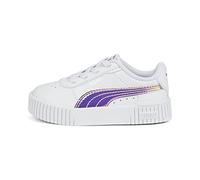 PUMA Bébé Fille Carina 2.0 Holo AC INF Basket, Puma White Puma Silver, 22EU