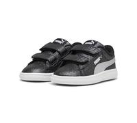 PUMA Bébé Fille Smash 3.0 Glitz Glam V Inf Basket, Black Silver White, 5 UK Child