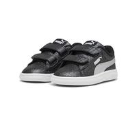 PUMA Bébé Fille Smash 3.0 Glitz Glam V Inf Basket, Black Silver White, 7 UK Child