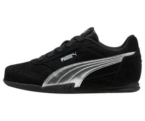 PUMA Bella Donna SD Metallic AC PS Baskets pour Enfant Noir/argenté Pointure 35, Puma Black Puma Silver, 2.5 UK Child