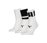 Puma Big Logo Crew Socks (3 Paia) Set Kit Confezione di calzini unisex white
